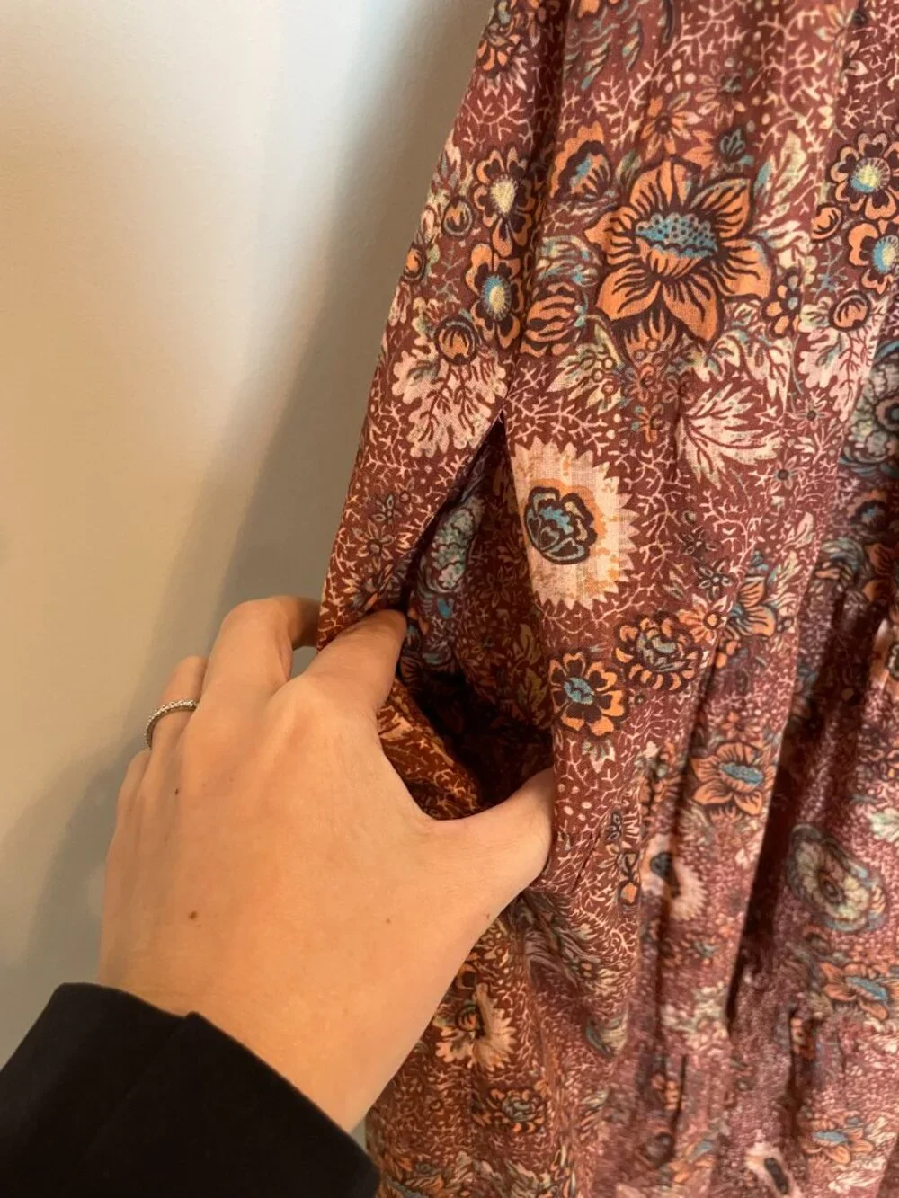 ULLA JOHNSON Cordelia Rosebud Floral Smocked Boho Midi Dress \\ 00 (XS) - Picture 6 of 11